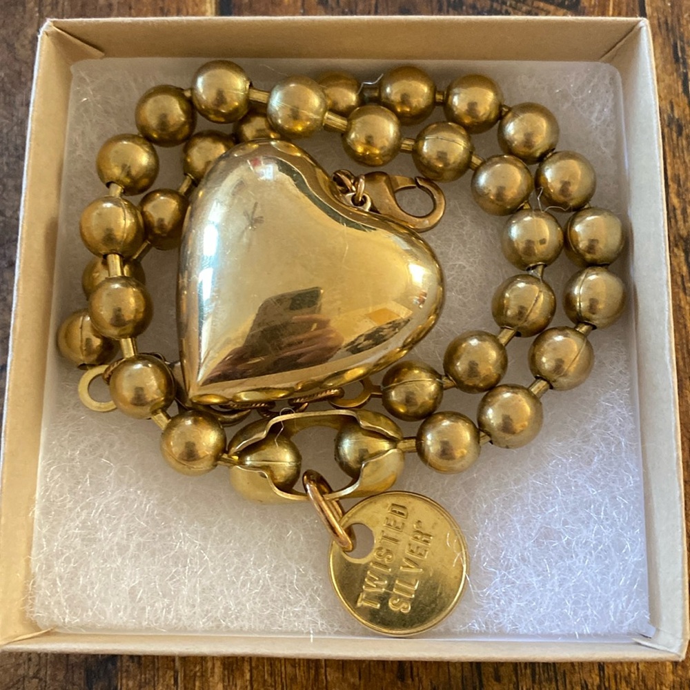 Twisted Silver Gold Necklace